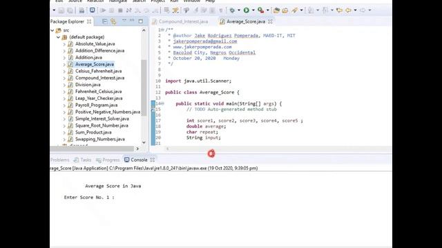 Average Score in Java смотреть онлайн