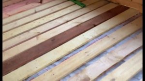 Делаю потолок и полы в доме из бруса . Декабрь 2023г.