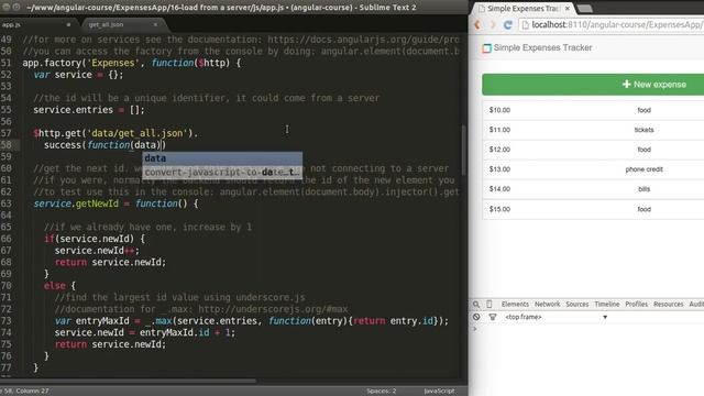 24. Connecting to the Cloud - Load Entries || Angular Js смотреть онлайн