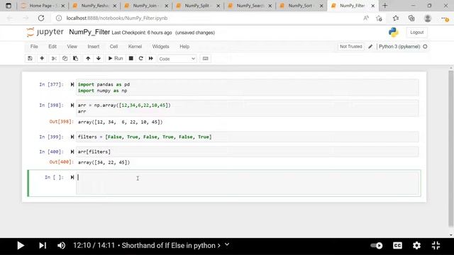 Python NumPy|Filtering a Numpy Array | Python for Beginners | Learnerea смотреть онлайн