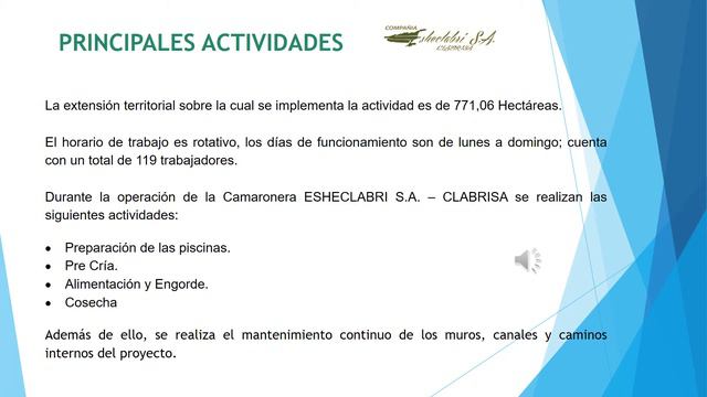 EIA EXPOST Y PLAN DE MANEJO AMBIENTAL DEL PROYECTO CAMARONERO “ESHECLABRI S.A. – CLABRISA” смотреть онлайн