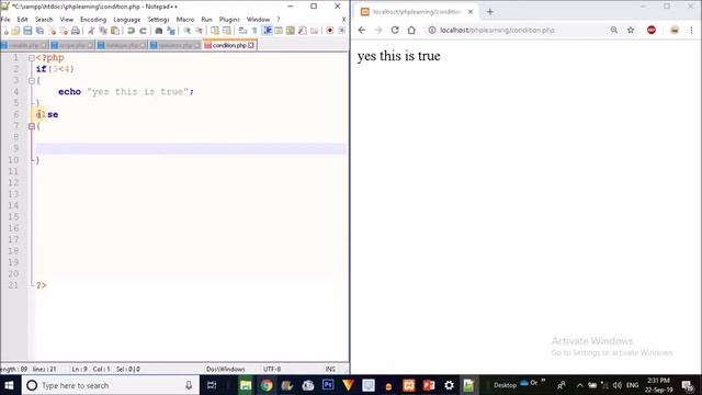 if else statement (conditional statement) in php by vikash academy смотреть онлайн
