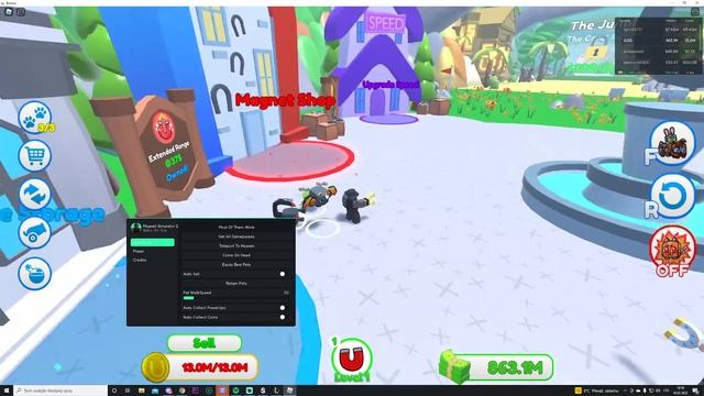 Roblox - Magnet Simulator 2 script – (25x sell, Autofarm & more) смотреть онлайн