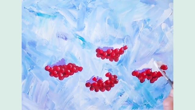 Как нарисовать рябину зимой смотреть онлайн