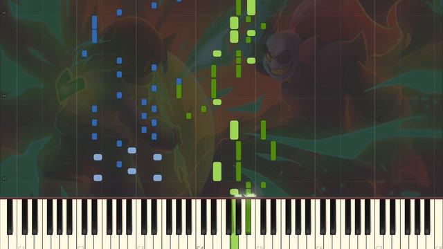 Undertale - Spear of Justice [Piano Tutorial] (Synthesia) смотреть онлайн