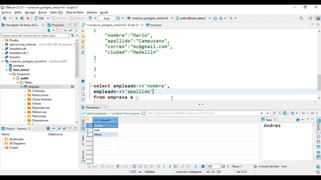 Postgres - Filtro de una columna tipo JSON смотреть онлайн