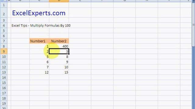 ExcelExperts.com - Excel Tips - Multiply Formulas By 100 смотреть онлайн