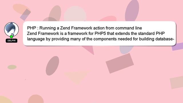 PHP : Running a Zend Framework action from command line смотреть онлайн