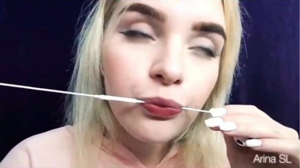 Асмр Arina Sl звуки рта ниблинг и ликинг микрофона от айфона liking nibbling 30-ти минутная версия