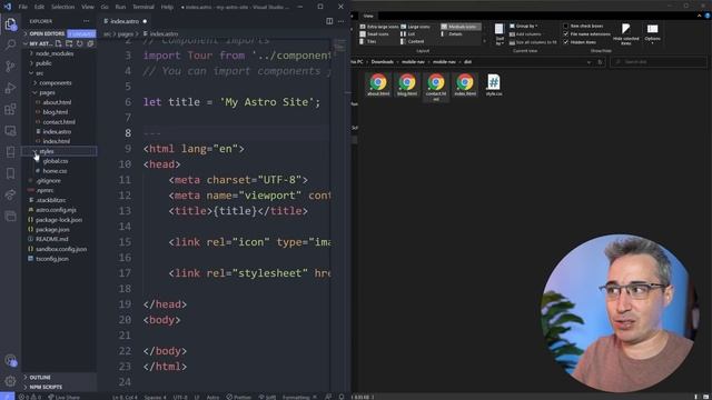 Create template layouts for your HTML with Astro SSG смотреть онлайн