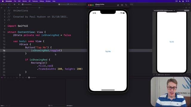 iOS 15: Showing and hiding views with transitions – Animation SwiftUI Tutorial 7/8 смотреть онлайн