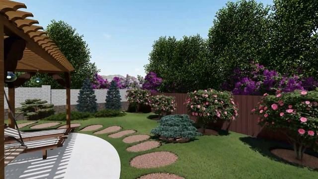 Ландшафтный дизайн частного дома в г. Новороссийск 4 сотки смотреть онлайн