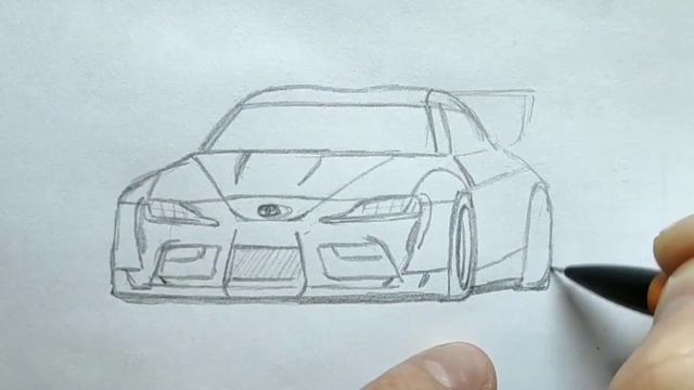 How to draw a TOYOTA SUPRA A90 2019 / drawing a 3d car / coloring supra mk5 gr ft-1 2018 stance смотреть онлайн