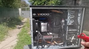 Чистка компьютера сжатым воздухом. Компрессором.