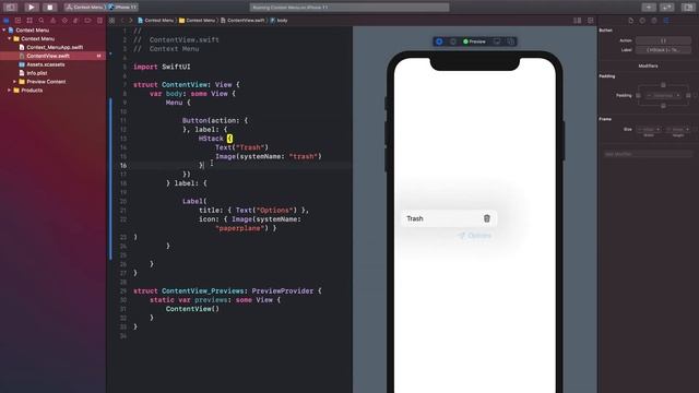 Create Popup Items Menu In SwiftUI | SwiftUI Tutorial смотреть онлайн