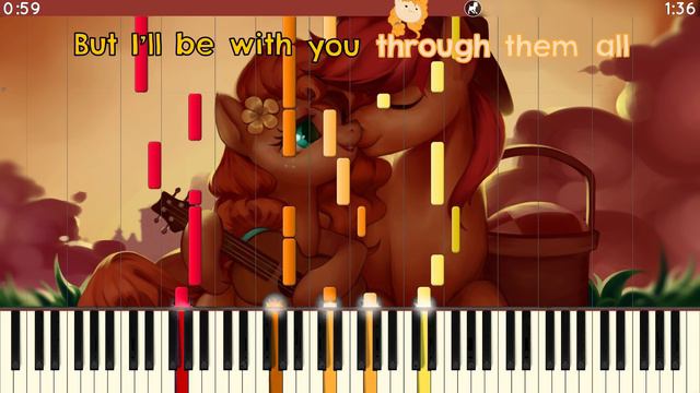 You're in My Head Like a Catchy Song - MLP:FIM - |DUET PIANO COVER w/Lyrics| -- Synthesia HD смотреть онлайн