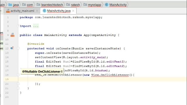 Simple Android App Tutorial for Sum of Two Numbers using Android Studio смотреть онлайн