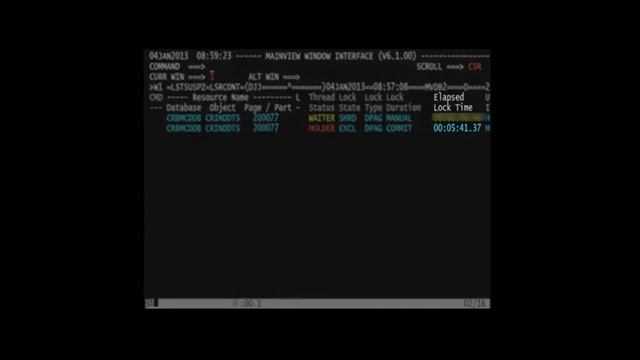 MainView for DB2 - Monitoring Locking смотреть онлайн
