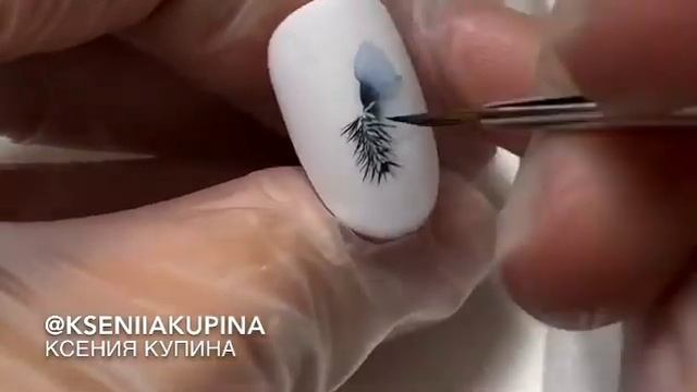 Зимний дизайн в акварельной технике кистью DK13R Roubloff от Ксении Купиной смотреть онлайн