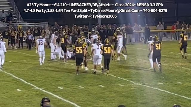 #23 Ty Moore 6’4 210 Linebacker/DE/Safety/Athlete Class 2024~MENSA~JUNIOR HIGHLIGHTS 1 of Top Ohio2 смотреть онлайн