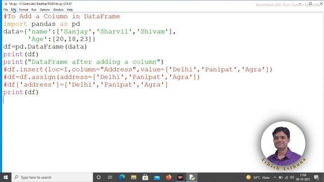 Lecture 37: Pandas DataFrame | How to Add Columns | Rows? || by Ashish Asthana смотреть онлайн