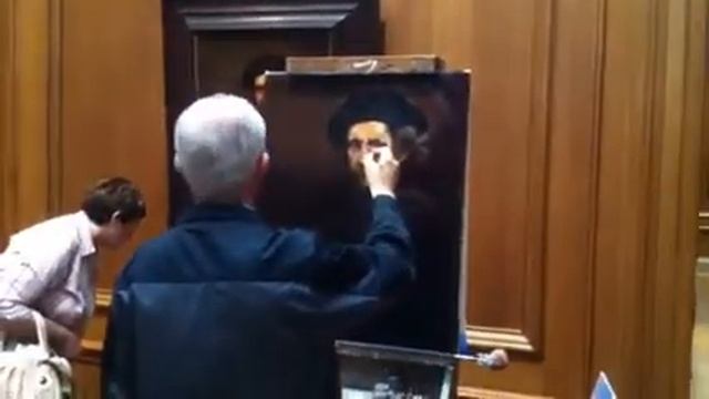 Rembrandt Portrait replica being painted смотреть онлайн