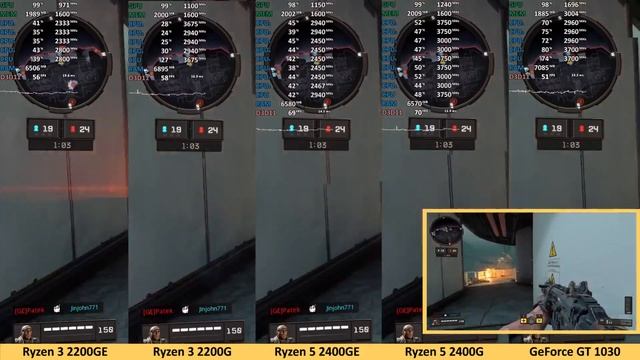 CoD: Black Ops 4 Ryzen 3 2200G vs. Ryzen 3 2200GE vs. Ryzen 5 2400GE vs. Ryzen 5 2400G vs. GT 1030 смотреть онлайн