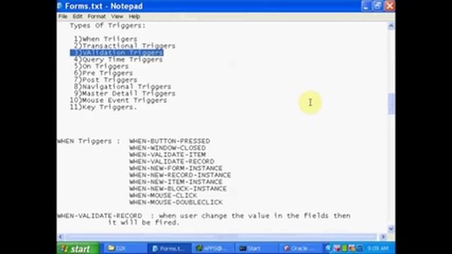 Oracle Forms Triggers смотреть онлайн