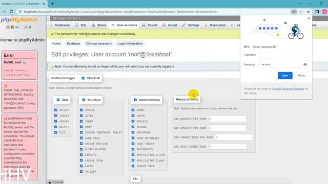 How to change password phpmyadmin смотреть онлайн