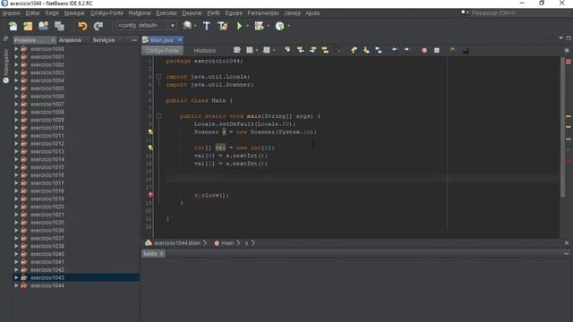 Exercicio 1044 do URI em Java смотреть онлайн