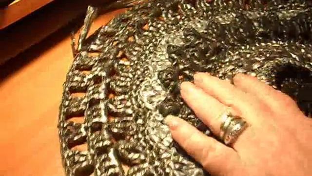 Вязание овального коврика из пакетов. Ряды 17-19 смотреть онлайн