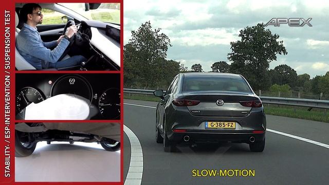 MAZDA 3 SKYACTIV-X SEDAN 180 6MT - STABILITY- (ESP) + SUSPENSION TEST (2019)