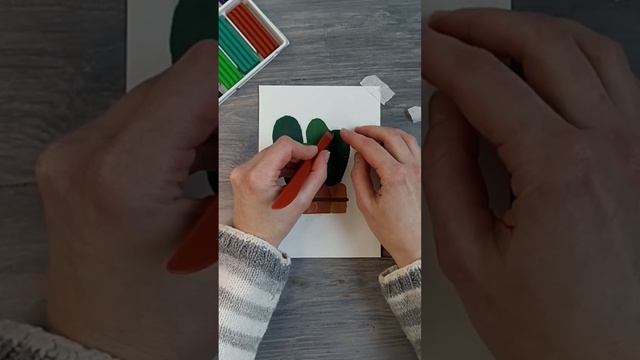 Делаем кактус из пластилина | рисуем пластилином кактус | пластилинография для детей #shorts смотреть онлайн