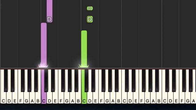 Au Clair De La Lune - Easy Piano Tutorial смотреть онлайн