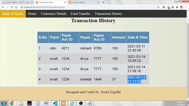 simple money transaction (in banks) project demo in php смотреть онлайн