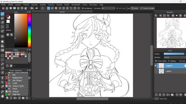 Venti (genshin impact) - speedpaint | ShunShuni смотреть онлайн