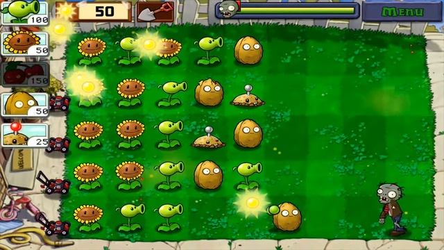 Игра Зомби против Растений часть 1 plants vs zombies 1 (2 серия) смотреть онлайн