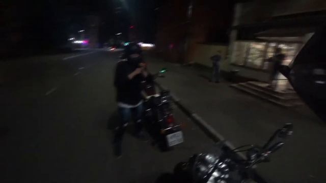 Покатушки ночью ? Катка ? Kawasaki vn 1600 Mean Streak ? Honda Vt 750 Shadow ? часть 3 смотреть онлайн