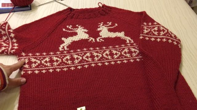 СВИТЕР С ОЛЕНЯМИ. Как я его вязала смотреть онлайн
