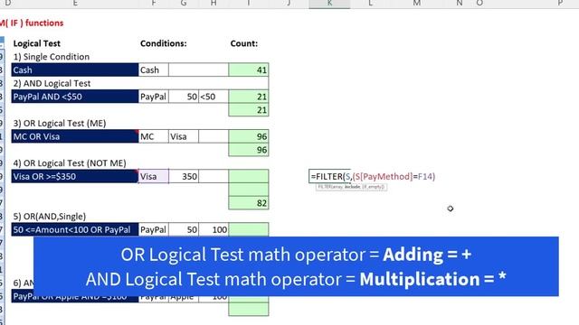 Top 6 Excel Counting Formulas: COUNTIFS, FILTER or SUM(IF) functions? Excel Magic Trick 1819 смотреть онлайн