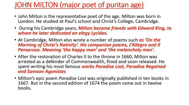 Puritan Age in English literature | Puritan Age | Age of Milton | History of English Literature смотреть онлайн