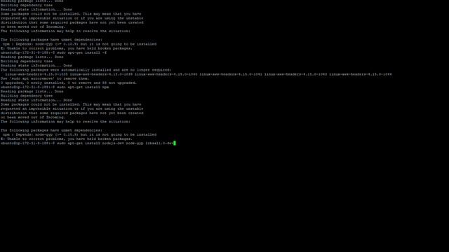 ubuntu Error: sudo apt-get install npm смотреть онлайн