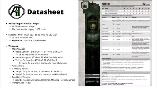 Kratos Heavy Assault Tank - Warhammer 40K Space Marine Rules Review смотреть онлайн