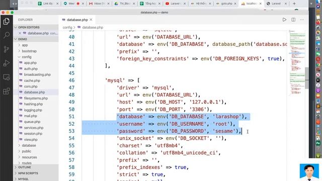 Laravel cơ bản - P4.1 - Tạo database, table, cấu hình connection cho Artisan trong Laravel смотреть онлайн