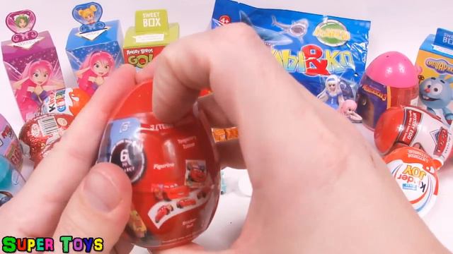35 Сюрпризов и Киндеры Распаковка Unboxing Surprise Giant Surprise Egg