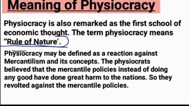 History of economic thought: Meaning of Physiocracy смотреть онлайн