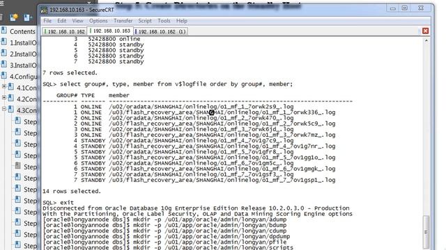 04.03-05 Oracle_10gR2_DataGuard_4.3 Step 5 Create Directories on the Standby Host.avi смотреть онлайн