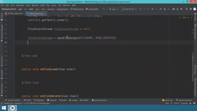 034 - Using txt files to Save Data in Android Studio - the easy way - a simple complete app example смотреть онлайн