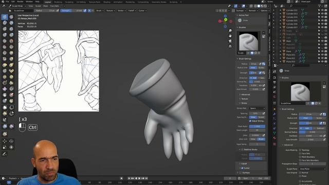 10. Right glove - Create a commercial game 3D character смотреть онлайн