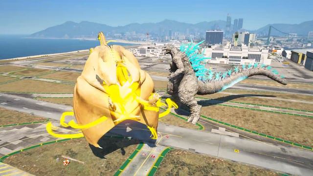 Godzilla 2024, Godzilla Minus One Vs King Ghidorah, Titan Godzilla- GTA 5 Mods